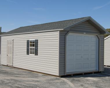 12x24 Peak Garage with Vinyl Siding for sale at Pine Creek Structures